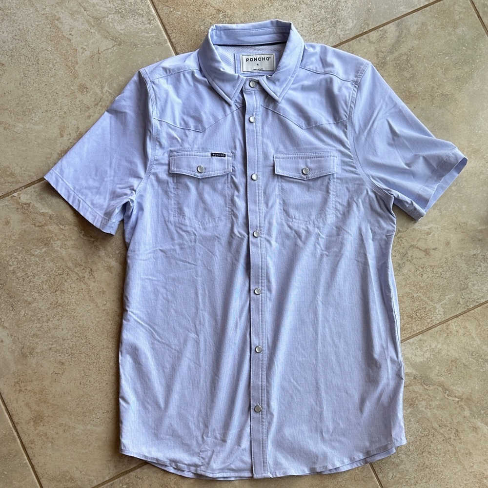 Poncho Light Blue kids Shirt
